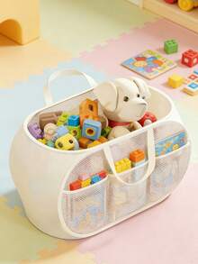1pc Multi-Layer Storage Basket, Large Capacity Mesh Laundry Basket, Multipurpose Durable, Suitable For Household Clothing Storage, Also Can Store Blocks, Puzzles And Small Models In Children's Room - Multicolor - View 6
