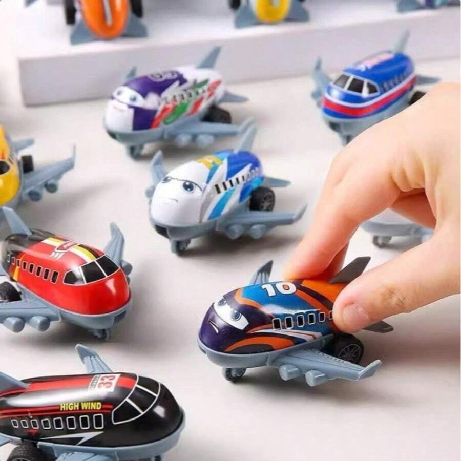 24pcs Mini Party Favor Packs Alloy Airplane Toy Set, Pull Back Action, Assorted Colors - Ideal For Classroom Prizes, Festive Toy Gift|Playful Design|Durable Toy Set, Party Favors Toys For Christmas,Newyear,Valentine,Party Events
