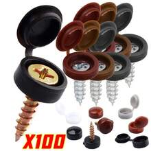 100 chiếc nắp vặn trang trí bằng nhựa nguyên khối, nắp vặn gấp gọn. - nhiều màu - Xem 1
