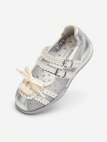 Balabala Summer Girls' 2026 New Princess Casual Flats – Comfortable & Breathable - Smoky Silver - View 1