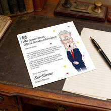 凯尔·斯塔默的生日贺卡，有趣的政治主题生日贺卡，英国将军，男士贺卡，父亲节贺卡，母亲节贺卡，女士贺卡，工党贺卡，保守党贺卡，英国政治贺卡，有趣的生日贺卡 - A - 查看 4