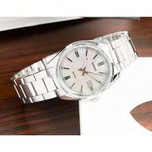 Đồng hồ Casio MTP-1302DA dành cho nam, mặt trắng, dây thép không gỉ, chống nước 50M, máy quartz. - Một cỡ - Xem 9