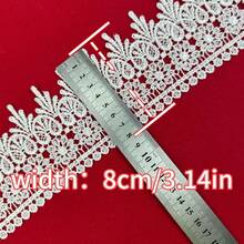 Ruy băng ren satin mỏng, rộng 3,14 inch, dùng để trang trí thủ công bằng ren, làm quà tặng ren móc, trang trí đám cưới. - Nhiều màu - Xem 4