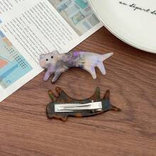 4pcs/1pc Korean Cute Acetate Cat Hair Clips, Side Clips, Bangs Clips For Women, New Design,Hair Claws,Bobby Pin - Cat - View 5