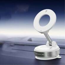 Powerful N52 Magnetic Phone Holder, Upgraded Aluminum Alloy Material, 360° Rotatable & Foldable Design, Equipped With Vacuum Suction Cup, Suitable For Installation On Car Dashboard, Bathroom Tiles And Glass Surfaces - Phone Stand - View 14