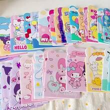 SANRIO 10本Hello Kitty Kurumi Melody可爱卡通笔记本，便签本，小笔记本，卡通风格奖品，薄笔记本，可爱便签本，适合家庭奖励 - 彩色 - 查看 6