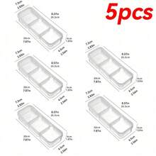 1/5pcs Food Prep Storage Containers - Multi-Compartment Reusable Bento Lunch Boxes, Suitable For Home, School, Work And Travel, With Lids Food Containers, Snack Containers, Adult Portion Control Bento Lunch Boxes, Fruit Serving Trays - Multicolor - View 11