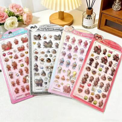 New Crystal Epoxy Stickers, Cute Cartoon Jelly Shaped 3D Stickers For Scrapbooking, Planner, Social Media
