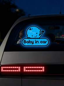 1 pieza Pegatina reflectante de bebé a bordo, calcomanía de advertencia de alta visibilidad de bebé en el coche para automóvil, camión, ventana, parachoques - Multicolor - Ver 3