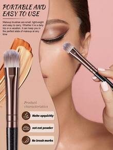 26 piezas Juego de brochas de maquillaje Premium con cerdas sintéticas, juego de brochas para difuminar sombras de ojos, herramientas de cosmética - Multicolor - Ver 6