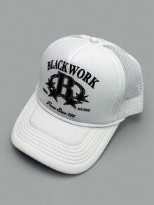 1顶夏季新款字母透气网眼棒球帽，男女通用户外遮阳帽，卡车司机帽 - 棒球帽 - 查看 6