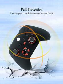 1 Set: 1 Game Controller Storage Bag + 1 Silicone Protective Cover + 4 Joystick Caps, Compatible With XBOX Series S And Series X, Enhances Gaming Experience With Anti-Drop, Anti-Dust, Anti-Sweat, Anti-Scratch Features - View 8