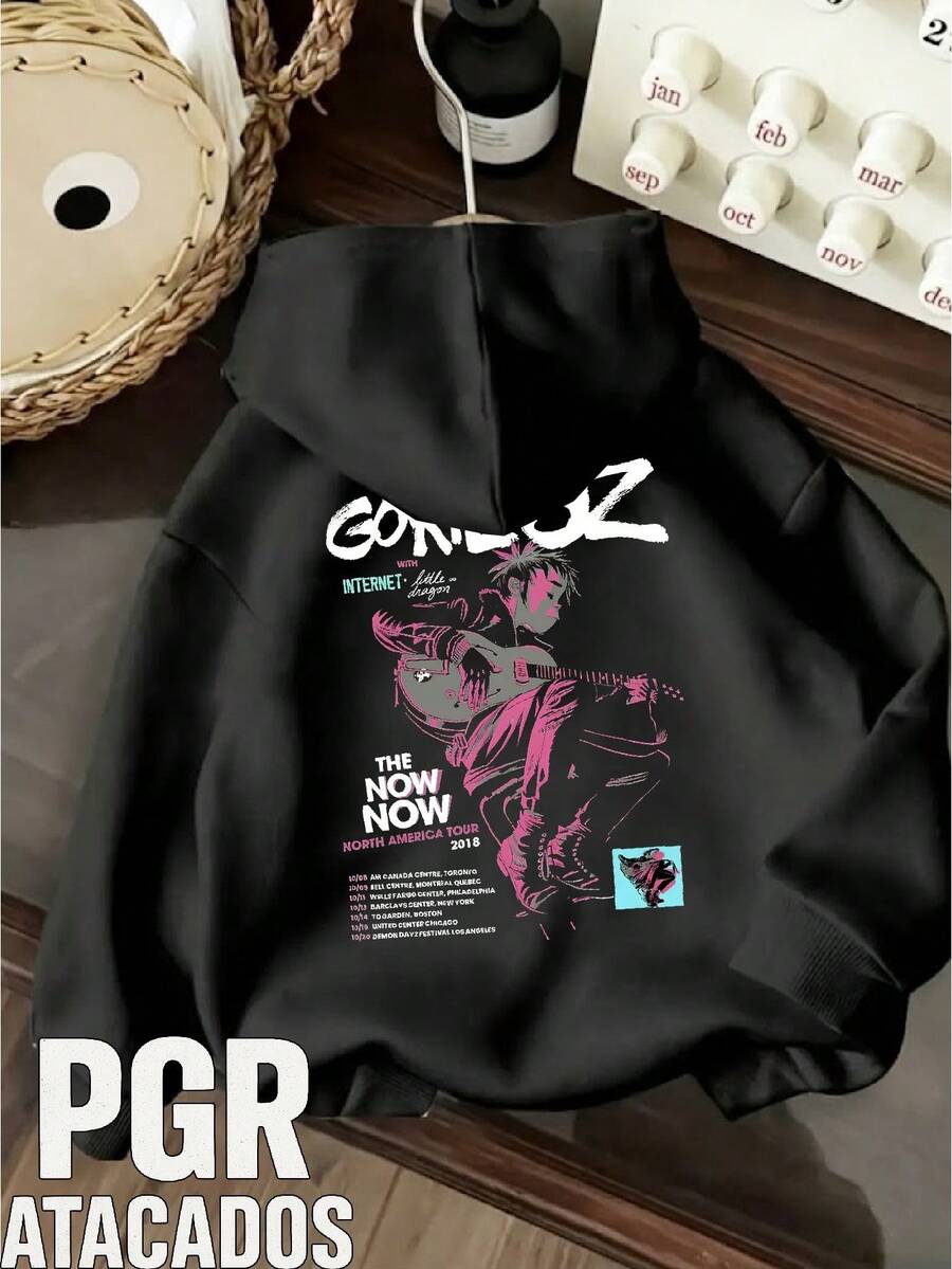 Alternative Rock Band Sweatshirt  International Music Unisex Men's Women's 100% Cotton Top Premium Streetwear New Release Immediate Shipping Various Colors!! - 黑色 - 查看 1