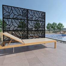 Indoor/Outdoor Privacy Screens And Panels For Patio Metal Privacy Fence Screen - Black - View 1