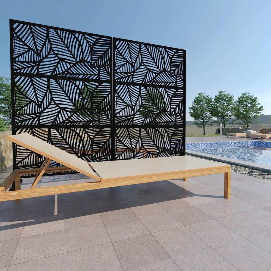 Indoor/Outdoor Privacy Screens And Panels For Patio Metal Privacy Fence Screen - Black - View 1