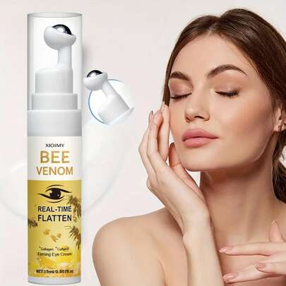Xioimy 15毫升蜂毒瞬效提拉紧致眼霜，深层滋养，有效改善眼袋、黑眼圈，抚平眼部浮肿，深层补水，紧致眼周肌肤，告别干燥暗沉，适合所有肤质。