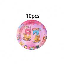 10/20/50pcs,I Was 6 Now I'm 7 Donut Ice Cream Disposable 7inch & 9inch Paper Plates, Pink Gradient Sprinkle Drip Number 6 7 Print Round Plates,Sweet Treat 6th To 7th Birthday Dinner Plates For Sweet 7th Birthday Party Supplies - View 8