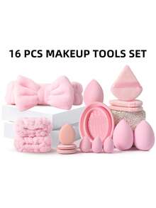 48PCS Makeup Tools Set Including:32PCS Makeup Brush Set+1pc Hairband+2PCS Hand Bowl Strap+3PCS Makeup Sponges+3PCS Triangle Powder Puffs+1pc Makeup Brush Cleaning Tools+3PCS Mini Makeup Sponges+3PCS Mini Air Cushion Powder Puffs,All-In-One & Beginner-Friendly | Travel-Ready & Gift-Ready | Perfect For Newbies/Her - Multicolor - View 13