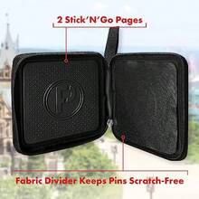 PinFolio Mini Show Pin Display Bag Lightweight And Compact Mini Sports Pin Book With Carry Strap For Easy Trading Up To 48 1-Inch Enamel Pins Pink And Light Pink - Pink Light Pink - View 2
