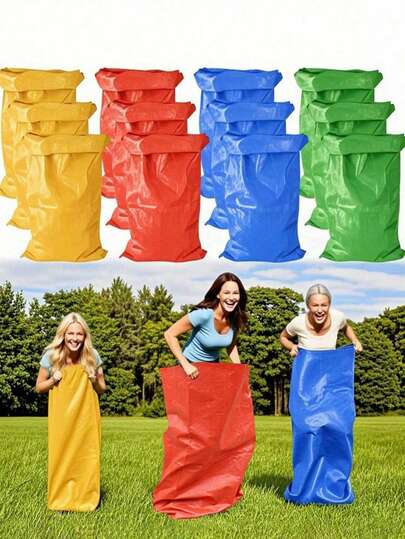 6pcs Outdoor Potato Sack Race Bags, Suitable For Backyard Sports, Sack Jumping, Carnival, Birthday Party Games - 39.37 Inches, Durable Outdoor Family Games