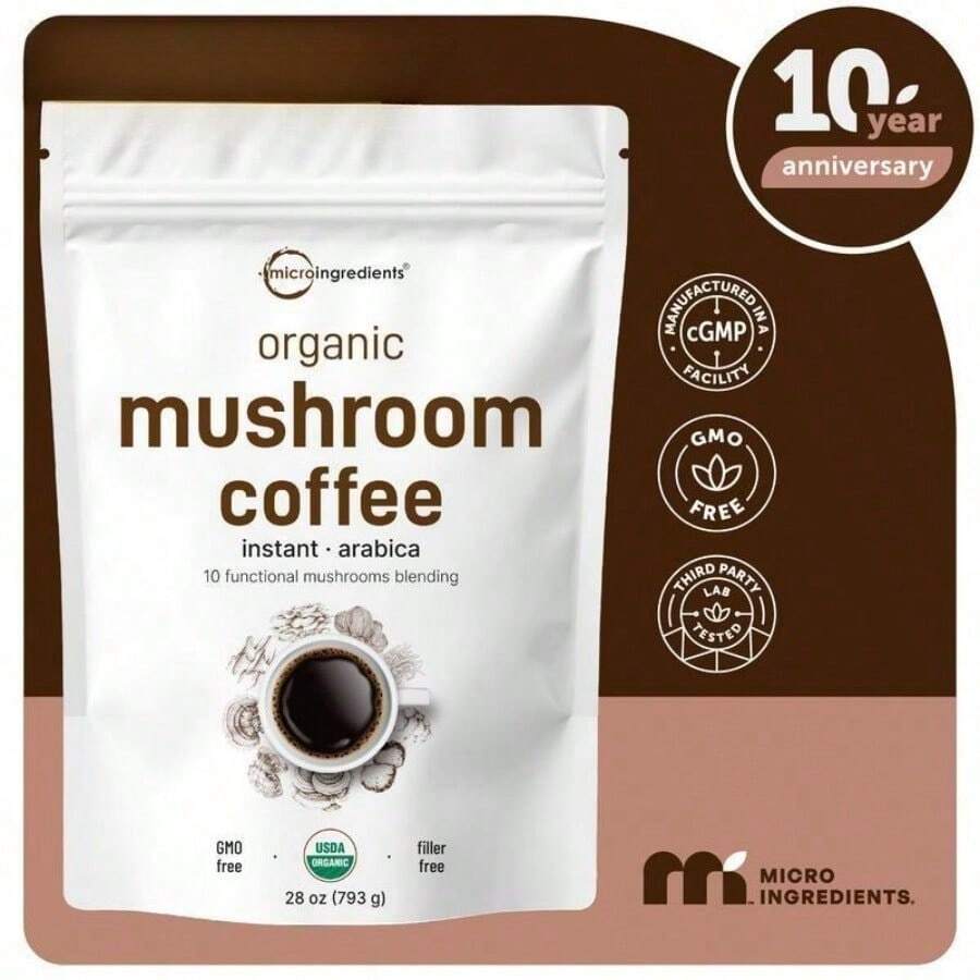Miriyalyad Micro Ingre.Dients Organic Instant 10 In 1 Mushroom Coffee Powder - 1PCS - View 1