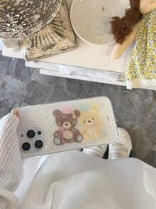 小众 Ins 波点可爱相机图案手机壳，适用于苹果 16/17 Pro Max/ 15 Pro，全包防摔保护壳，女士款，14/13 - 白色 - 查看 18