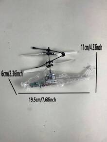 1pc RC Helicopter Drone, Crash-Resistant Material, Gesture Sensing Remote Control Helicopter. Christmas, Halloween Gift, Halloween Decor, RC Drone Flying Toy With LED Lights (With Remote Control Version And Non-Remote Control Version, Slight Size Variation Due To Manual Measurement, Accessory Colors Randomly Sent) - Multicolor - View 20