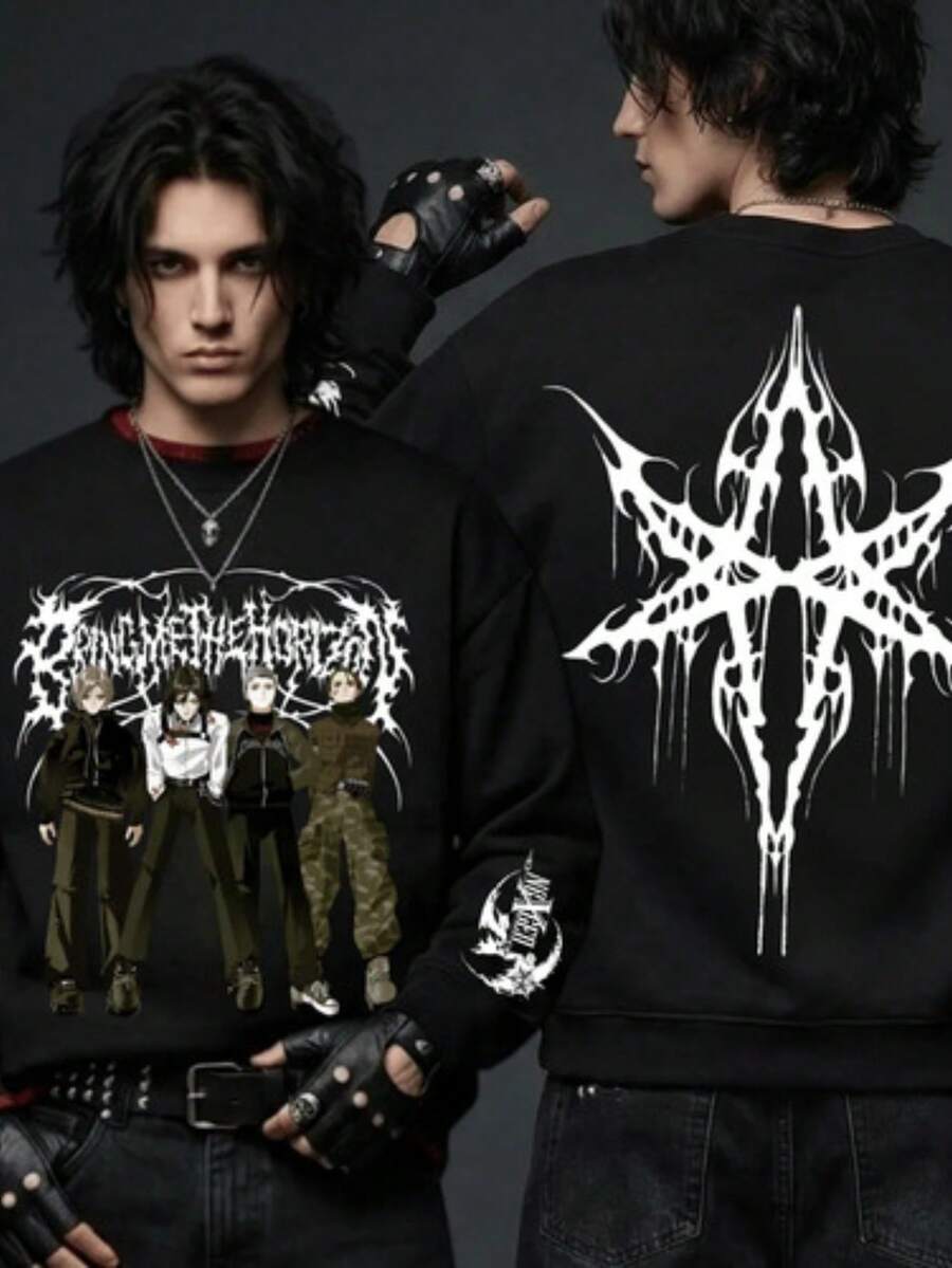 Bring Me The Horizon Metal Gothic Alternative Band Sweatshirt - Negro - Ver 1
