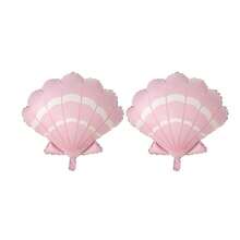 2pcs 26-Inch Two-Color Large Shell Mylar Balloons, Birthday Party Decoration Outdoor Props, Holiday Event Atmosphere Decoration, Room Background Wall Decoration - Xem 8