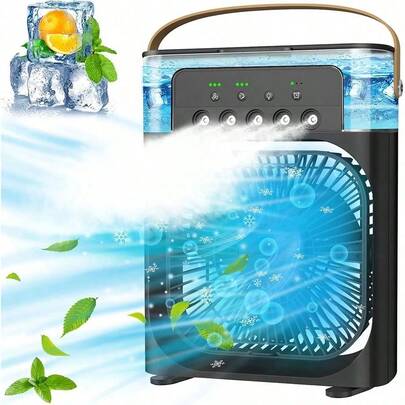 Ventilador portátil, ideal para oficinas, dormitorios y coches.
