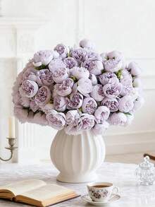 1/3pcs Artificial Silk Peony Flower Bouquet, 27 Stems Fake Peony Flowers, Suitable For Home Decor, Kitchen, Dining Table, Living Room, Bedroom, Tabletop Centerpiece, Engagement, Wedding Party Decor, Bridal Bouquet, Valentine's Day, Mother's Day, Thanksgiving, New Year Decor, Birthday Gift, Girlfriend Gift, Surprise Gift - Multicolor - View 3