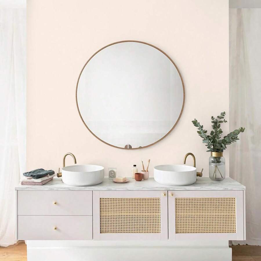 Giấy dán tường dày, dễ bóc dán - Chất liệu vinyl chống thấm nước, chống ẩm, lý tưởng cho việc trang trí lại phòng khách. - A - Xem 1