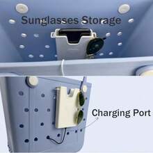 Phone Case Accessory Compatible With Bogg Bags Phone Case Holder Charm Accessory For Beach Bag Plastic Shell Case Keep Your Phone Handy And Secure In Your Tote Bag Dark Black 1 PC - 黑1 - 查看 6