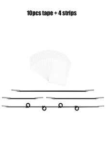 隐形提拉紧致贴套装,面部训练贴,低过敏透明提拉贴,配有4条可调节弹力带,改善面部扁平,隐形提拉紧致贴,面部提拉贴,隐形提拉贴,透明无缝紧致面部皱纹贴 - 彩色 - 查看 12