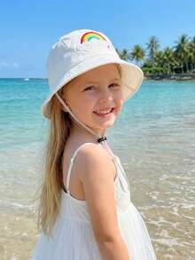 1pc Rainbow Horse Design Sun Hat, Cartoon Kids Cap, Foldable Lightweight Casual Hat For Children, Suitable For All Seasons - 1PC - View 10