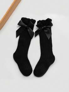 1双蝴蝶结网眼中筒袜 - 透气弹力，适合春夏男女童穿着 - 彩色 - 查看 25