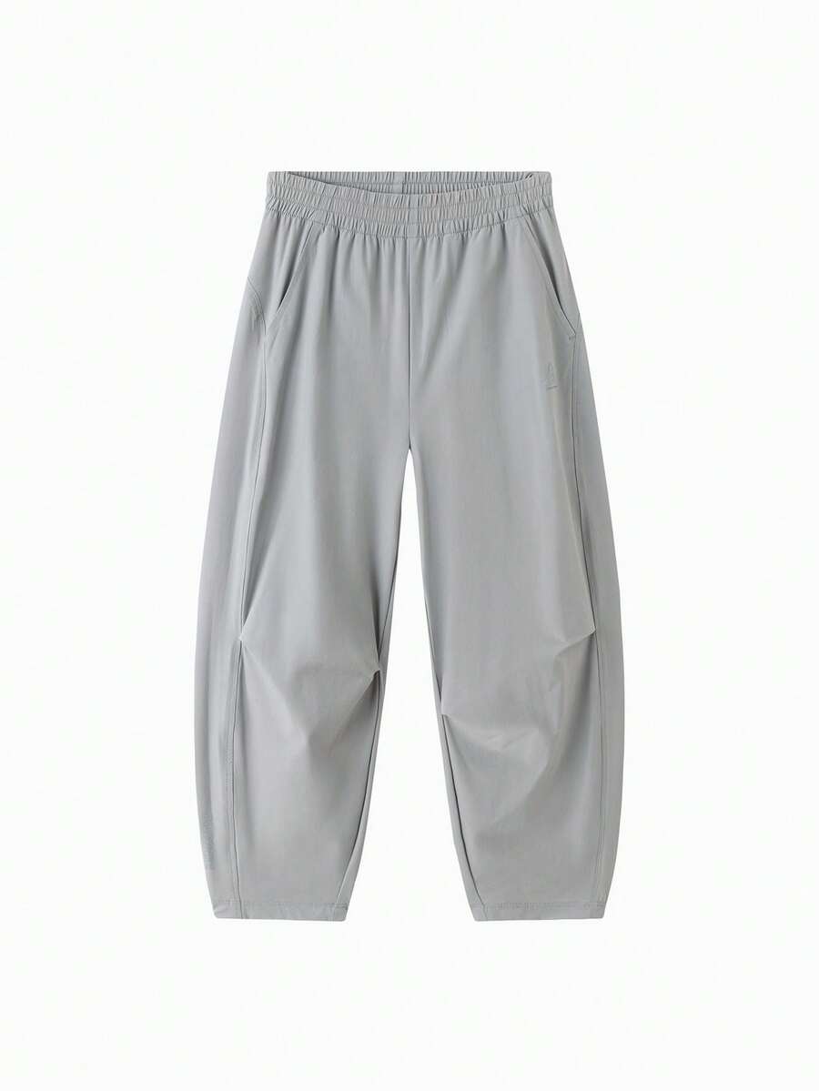 Balabala 儿童速干轻便夏季长裤，男女童均适用，透气弹力腰带休闲长裤 - 品灰 - 查看 1