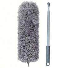 Bộ chổi lau bụi microfiber 9 trong 1 với cán kéo dài 30cm, có thể uốn cong và giặt được, thích hợp để vệ sinh quạt trần, khe hở, đồ nội thất và ô tô. - Chổi phủi bụi đa năng màu xám - Xem 4