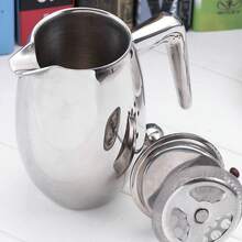 French Press 304 Stainless Steel Double Layer U Shaped Mouth Hand Brewing Teapot For Home 350ml,Coffee Service Coffee Accessories - 350ML - View 6