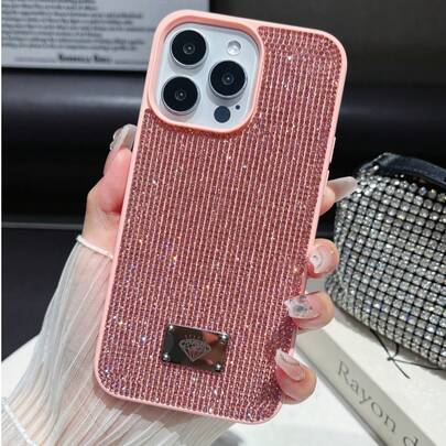 Y2K 奢华水钻镶边手机壳，兼容 15/15Pro Max/15Pro/11/12/13/14Pro Max/12Pro/12Pro Max/13Pro/13Pro Max/14Pro/14Pro Max/XS/XR/14Plus/15Plus/17Pro Max，柔软女士风格