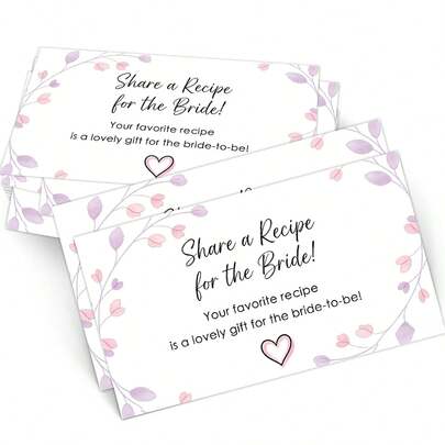 Bridal Recipe Request Cards, Request A Recipe Card For Bridal Shower, Invitation Insert For Bridal Wedding Baby Shower