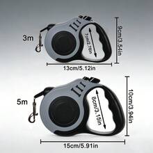 1pc 3M/5M Pet Retractable Leash, Bone Shaped Dog Running Walking Leash,Automatic Adjustable Pet Leash,Suitable For Small Medium Dogs - Grey - View 4