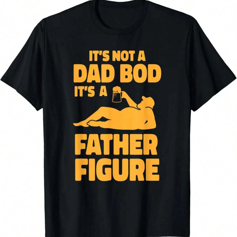 It's Not A Dad Bod It's A Father Figure Father's Day T-Shirt - 黑色 - 查看 1