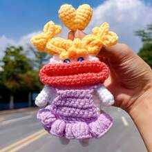 キュートで愛らしいソーセージの唇の形をしたキーポーチ。引き出し式の車のキープロテクター、楽しい車のキーカバー。精巧な手織りのオーナメントで、クリスマス、誕生日プレゼント、結婚式、卒業式、ホリデーギフトに最適です。 - マルチカラー - チェックする 18