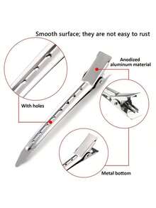 10-20 Stück Metallhaarspangen Set geeignet zum Stylen, Schneiden, Salon, Wurzeln ausdünnen, DIY Haarzubehör, Haarwurzel Volumen Clip, Volumen Zauber Haarclip ohne Rückstände, Entenkopf Haarspange, Haarfrisur Positionierungsclip - Silber - Übersicht 3