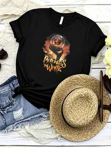 women t-shirt print Motionless In White Scoring The End Of The World 2023 t-shirt YA369 - Schwarz - Übersicht 6