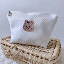 1 chiếc túi đựng đồ du lịch hình gấu mềm mại và dễ thương, túi có khóa kéo hình động vật hoạt hình dùng để đựng tã, bình sữa, đồ dùng cho bé, túi đựng đồ trang điểm cho mẹ. - Nhiều màu - Xem 11