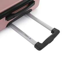 YONSLY Hard Shell Suitcase 16/20/24/28 Inches With 4 Wheels 360° Combination Lock Soft Rubber Handle Mesh Pocket Lightweight Suitcase For School - 玫瑰金 - 查看 7
