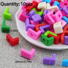 10 hạt acrylic có lỗ ở giữa, hạt chữ cái, dùng để làm trang sức DIY, đồ dùng xâu hạt và thủ công. - tự làm lấy - Xem 30