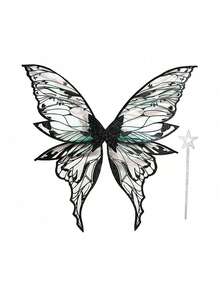 2件套仙女翅膀和星星魔杖，适合各种节日派对 - 彩色 - 查看 21